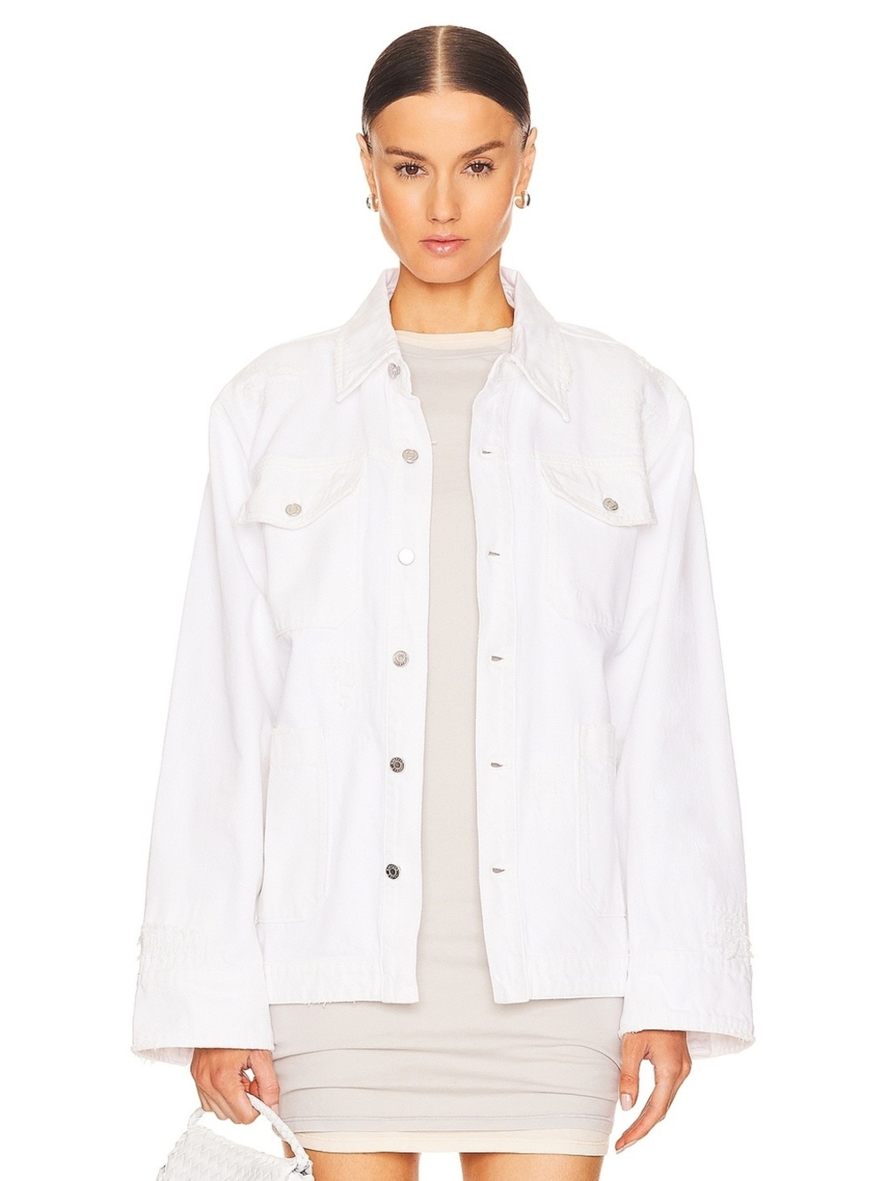 flawed GRLFRND Jessie Body Drill Shirt Jacket